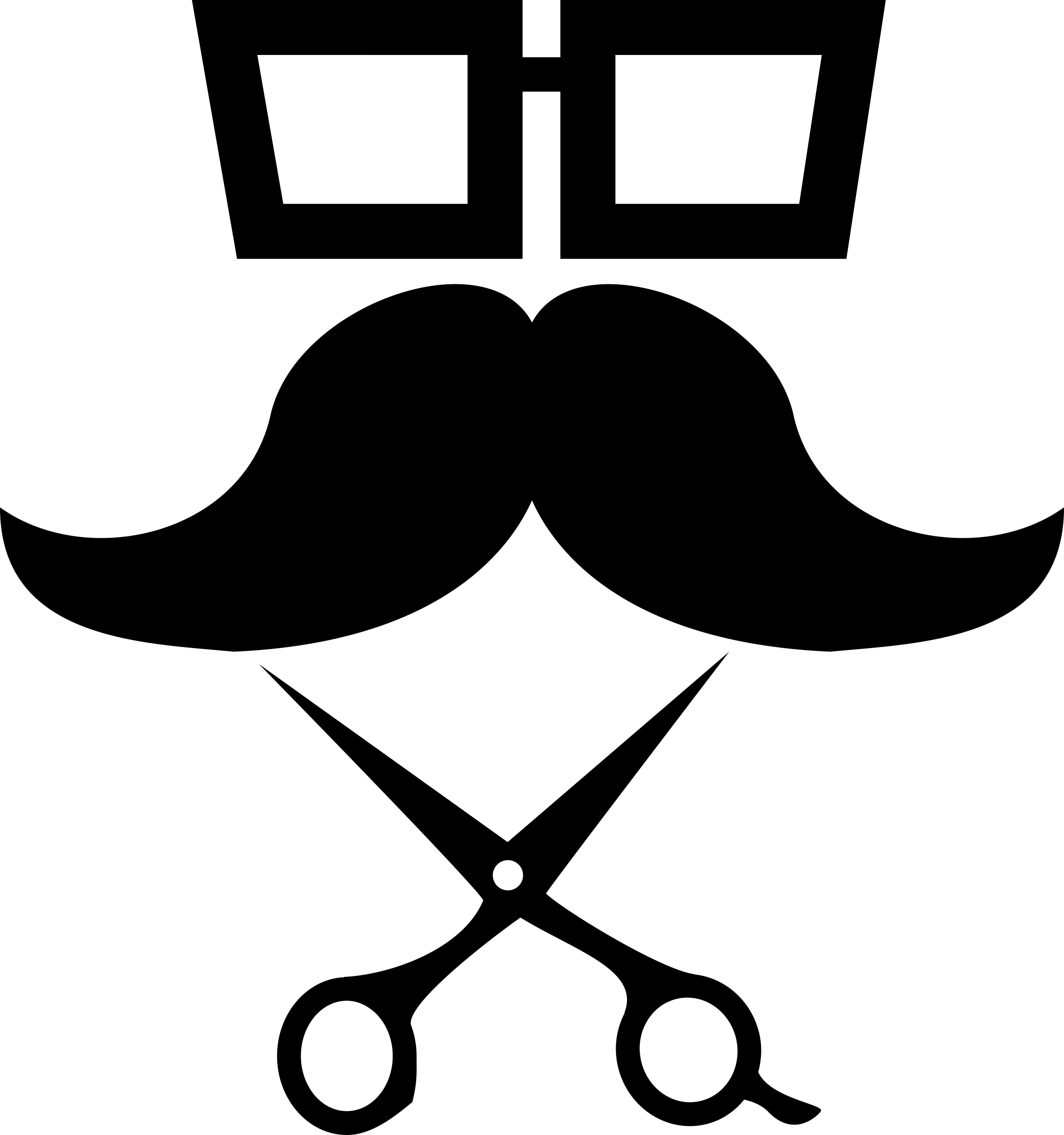 Hairdresser Eyeglasses Mustache And Scissors Vinyl Cutting Svg File Free Vectors